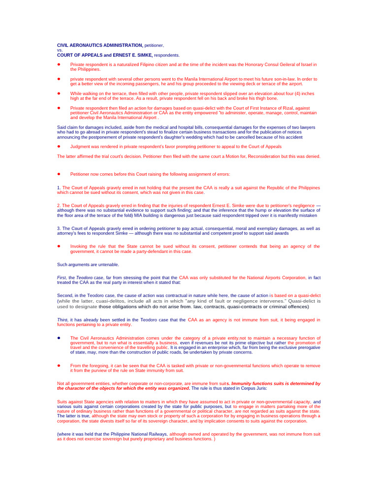 CIVIL AERONAUTICS ADMINISTRATION Vs CA NOTES | PDF