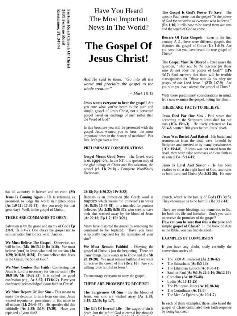 02 The Gospel of Jesus Christ | PDF