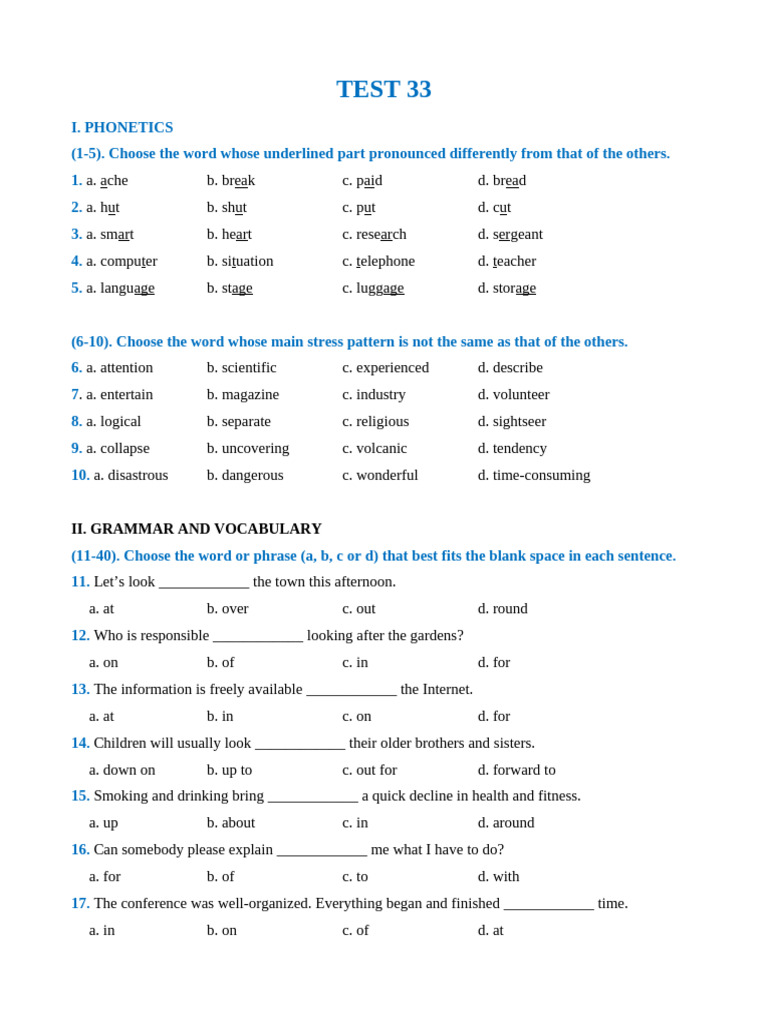 Test 33 | PDF