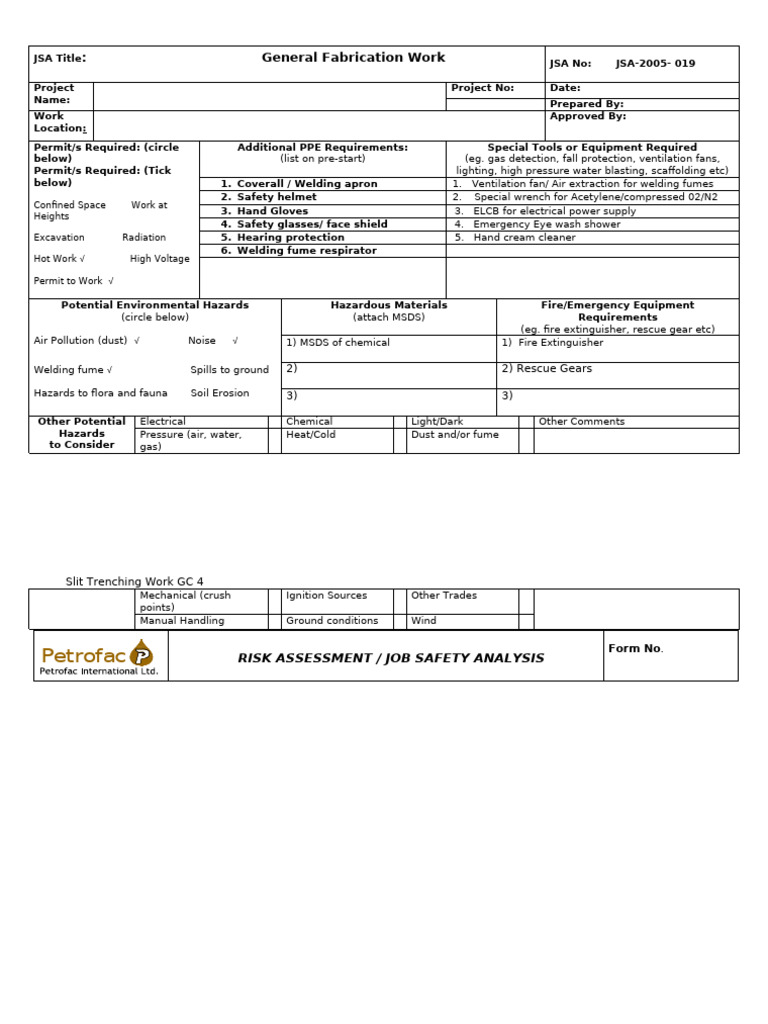 General Fabrication Work | PDF
