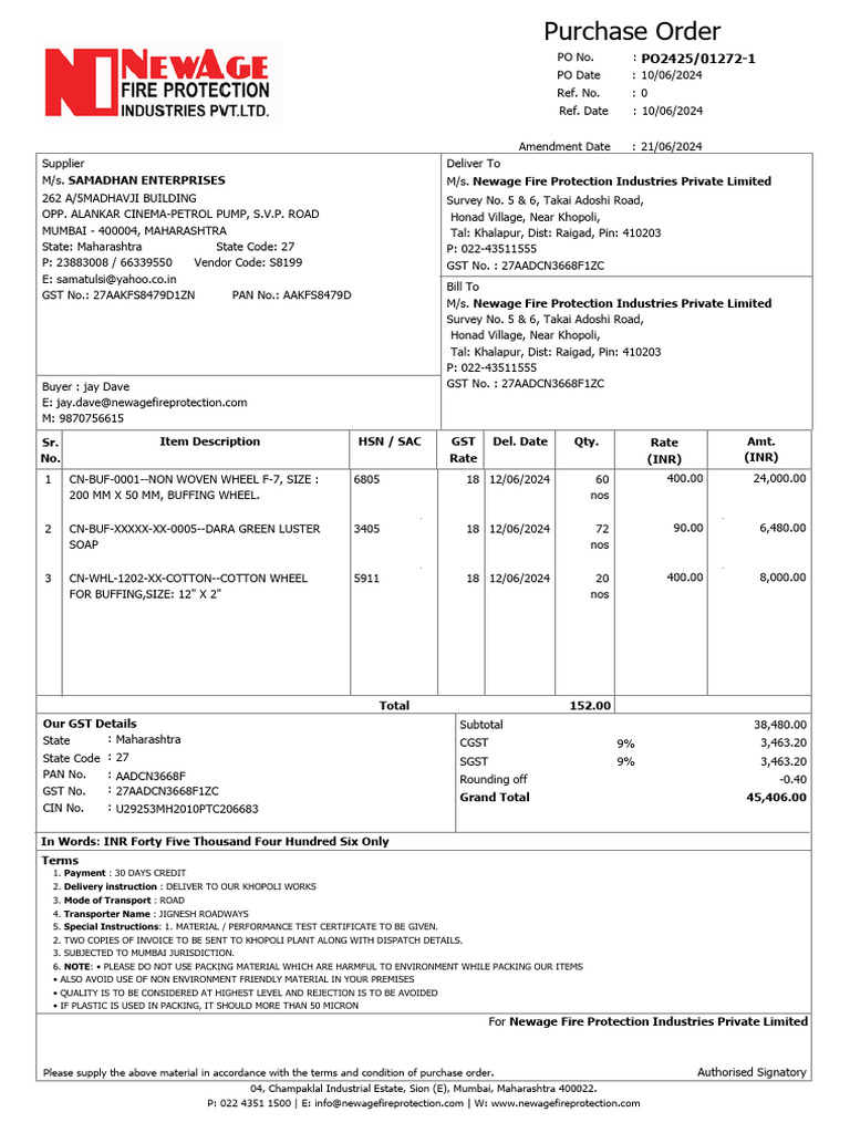 Amended Po Samadhan Entp | PDF