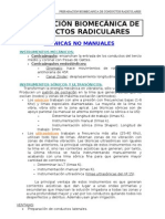 Preparación Biomecánica de Conductos Radiculares