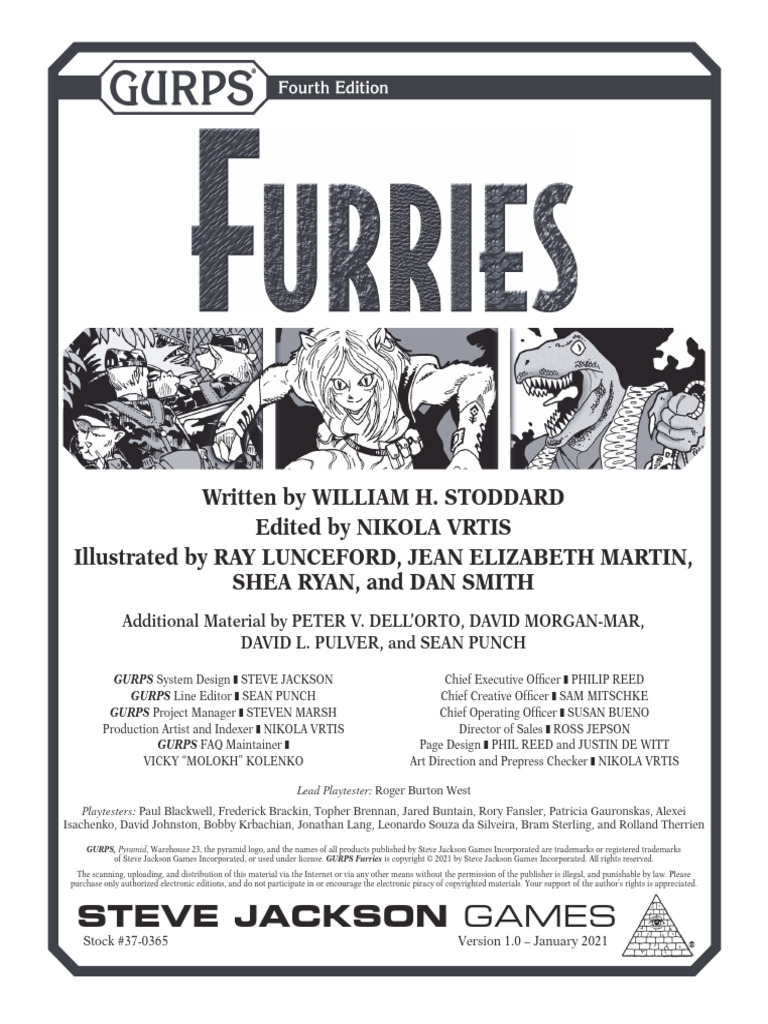 GURPS 4th - Furries | PDF | Fable | Games & Activities