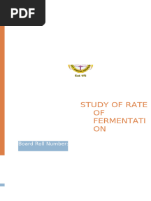 Comparitive Study of The Rate of Fermentation of The Following Materialswheat Flour, Gram Flour, Potato Juice, Carrot Juice Etc