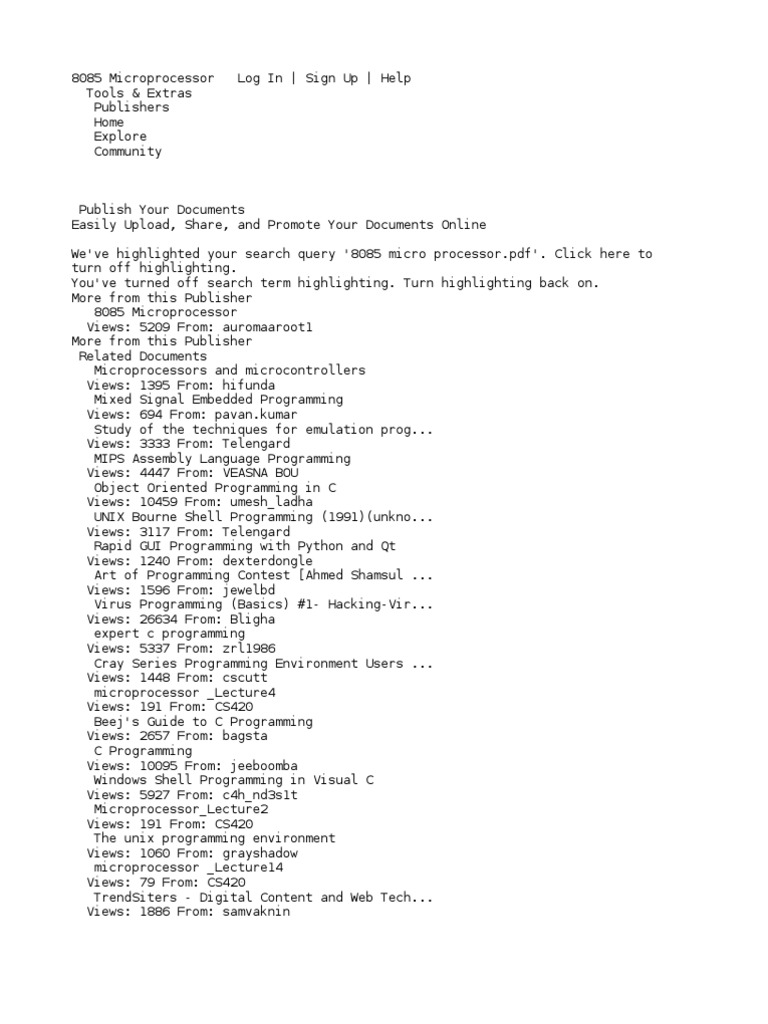 Opcode Sheet For 8085 Microprocessor Free Download