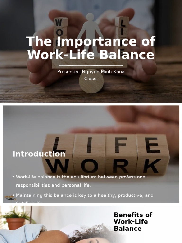 The Importance of Work-Life Balance | PDF