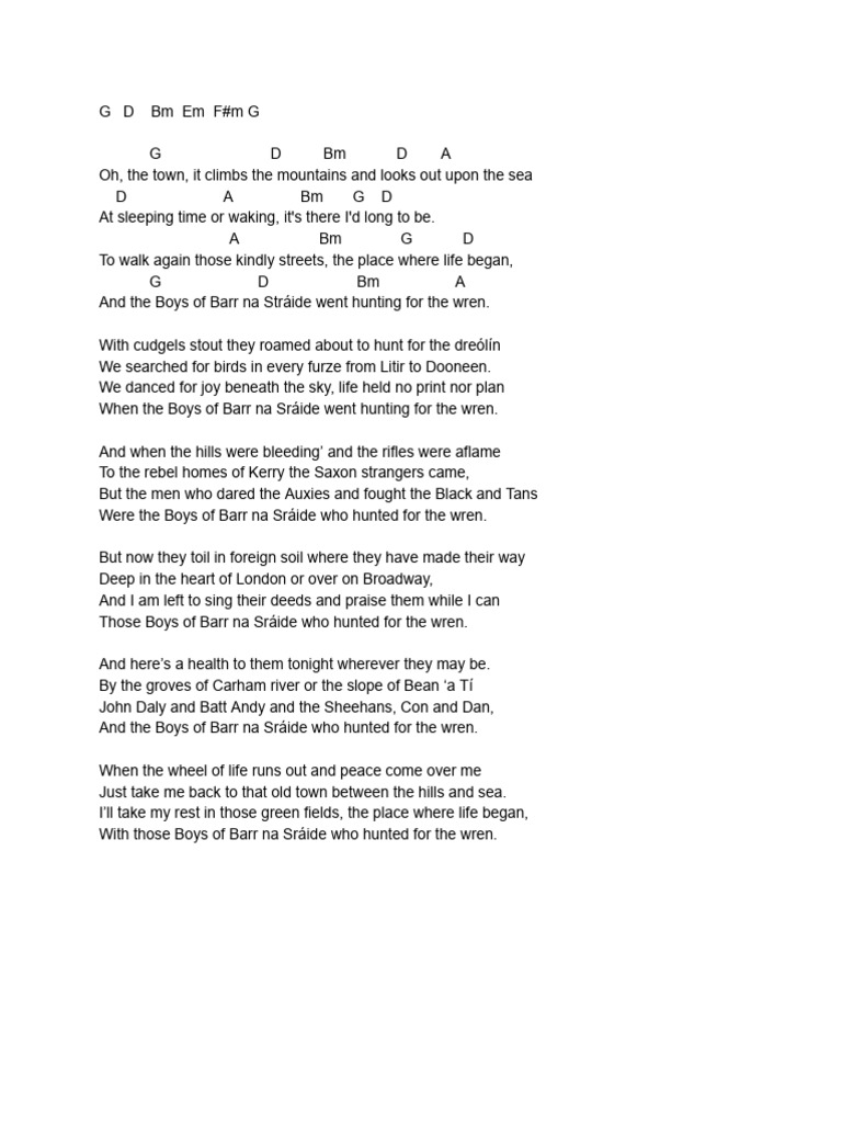 Boys of Barr Na Sráide | PDF