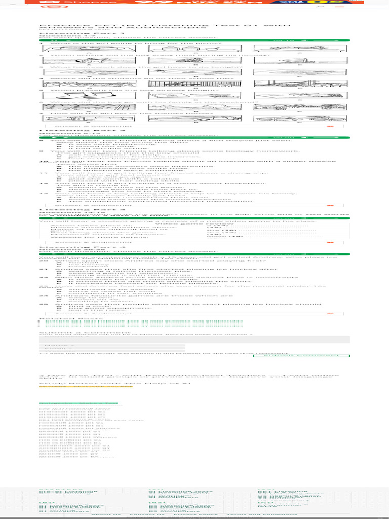 Practice PET (B1) Listening Test 01 With Answers and Audioscripts ...