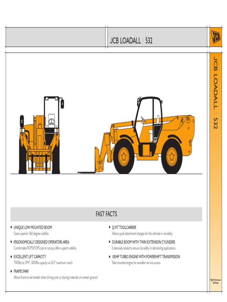 JCB 532 120 Spec Sheet 20160701114709 | PDF