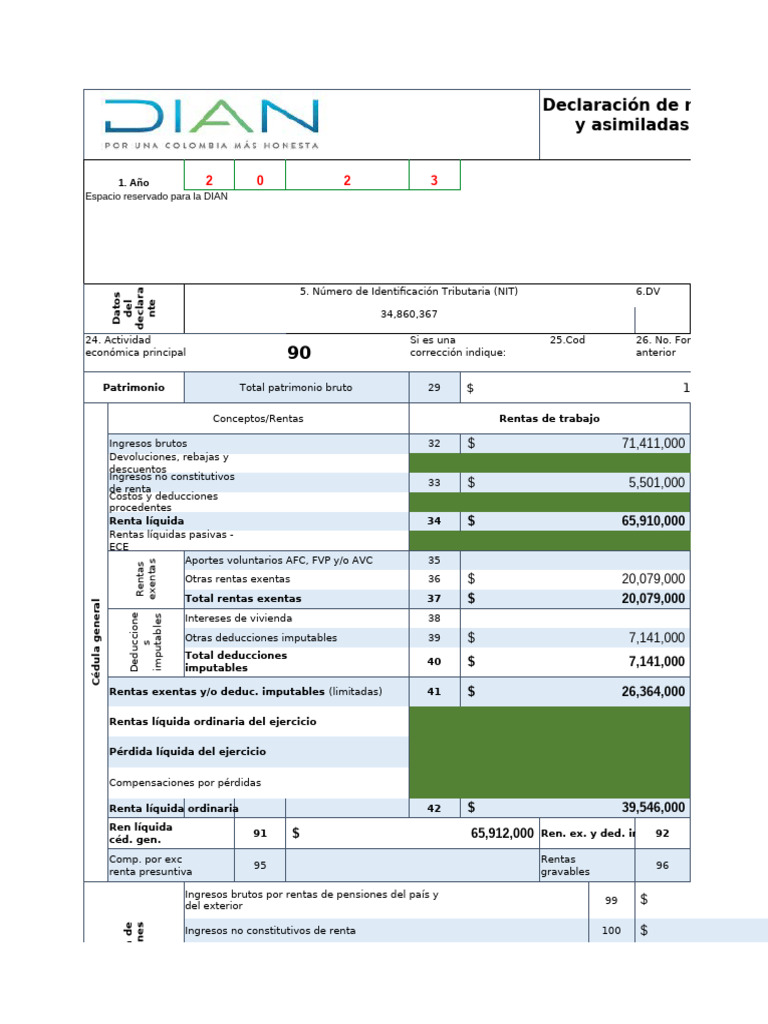 210 2022. Declaracion de Renta y Complementarios Personas Naturales y ...