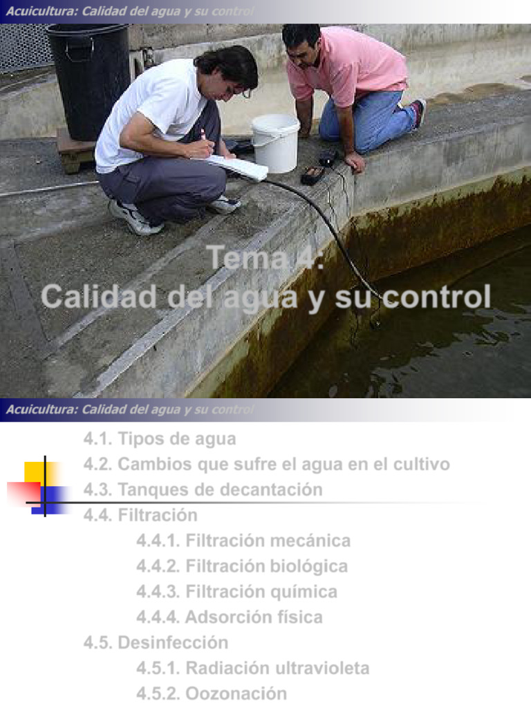 06 - Calidad Del Agua y Su Control | PDF