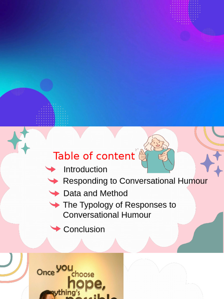 Analyzing Responses to Conversational Humor | PDF | Humour | Jokes