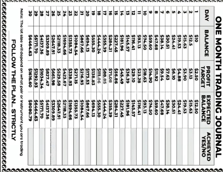 30 Days Trading Plan | PDF