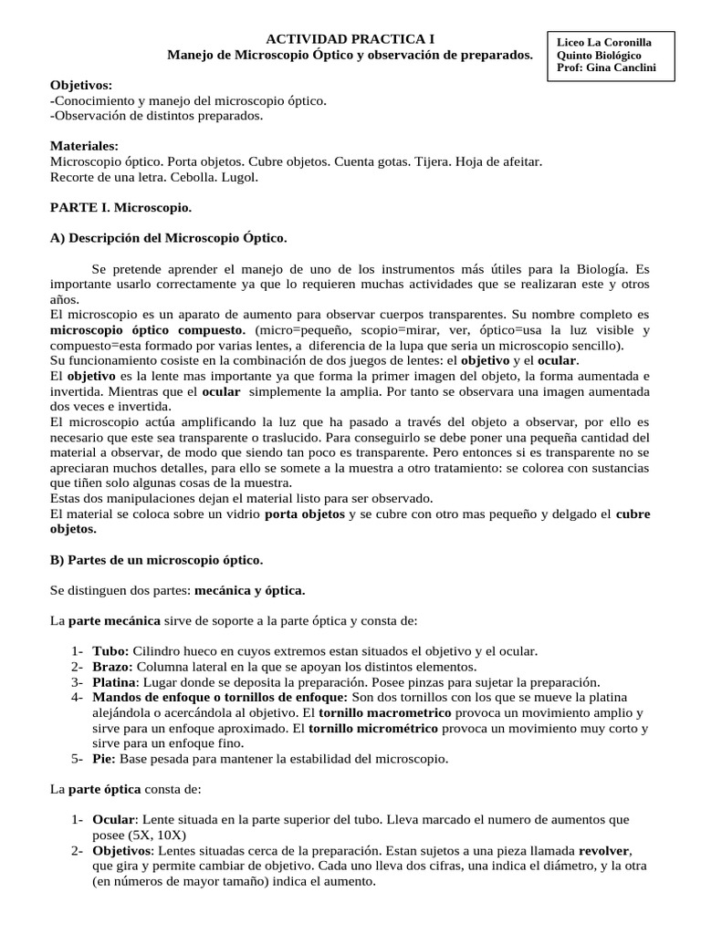 Actividad Practica I Quinto | PDF
