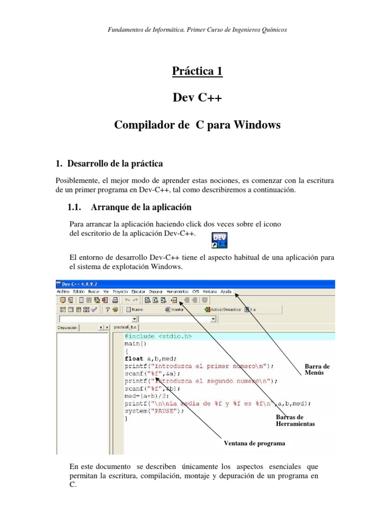 Dev C++ | Descargar gratis PDF | Programa de computadora | Programación