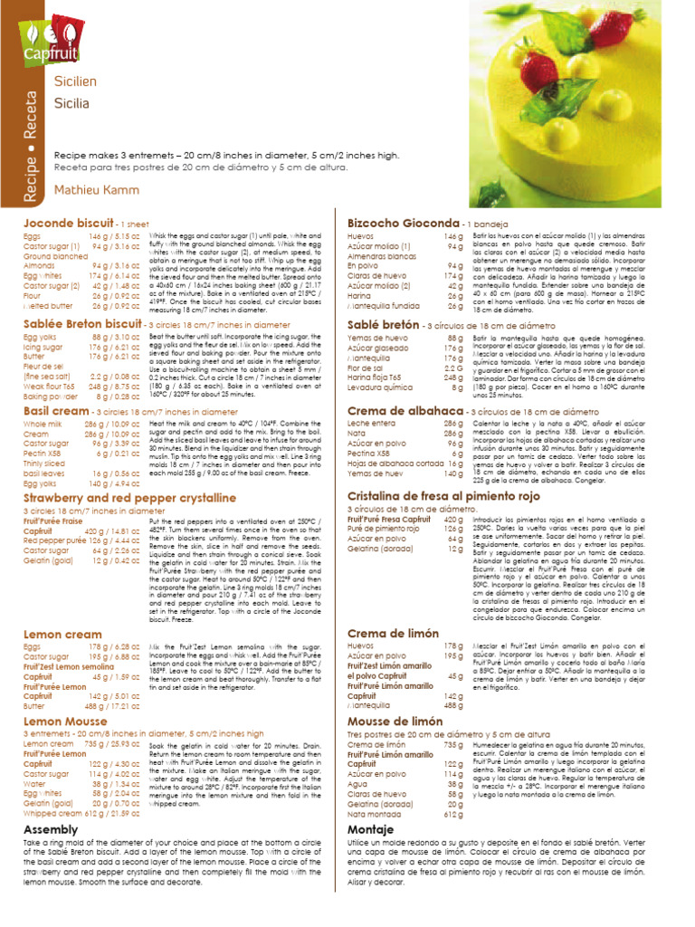 Cap Recette Alsace Mathieu Kamm en Es | PDF