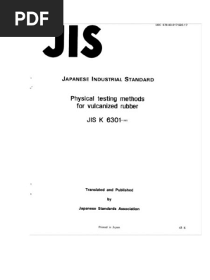 Jis K6301 - 1995 | PDF