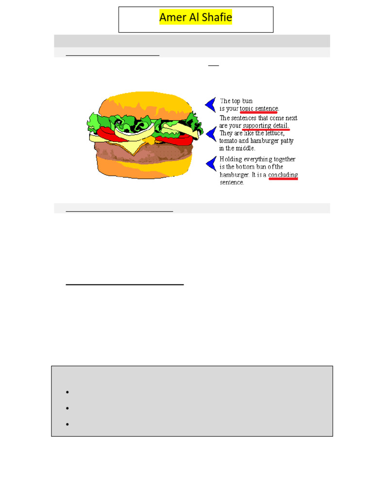 Topic Sentence Definition And Characteristics