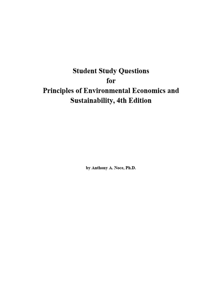 Env't Eco Question | PDF