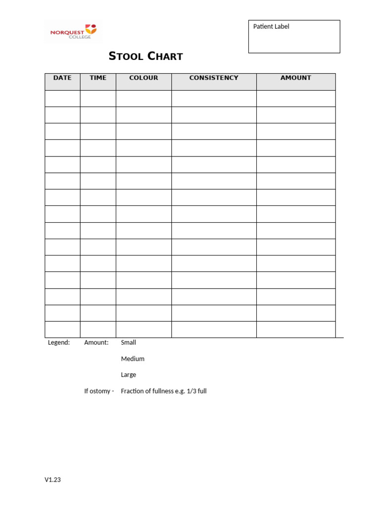 Stool Chart V1.23 PDF
