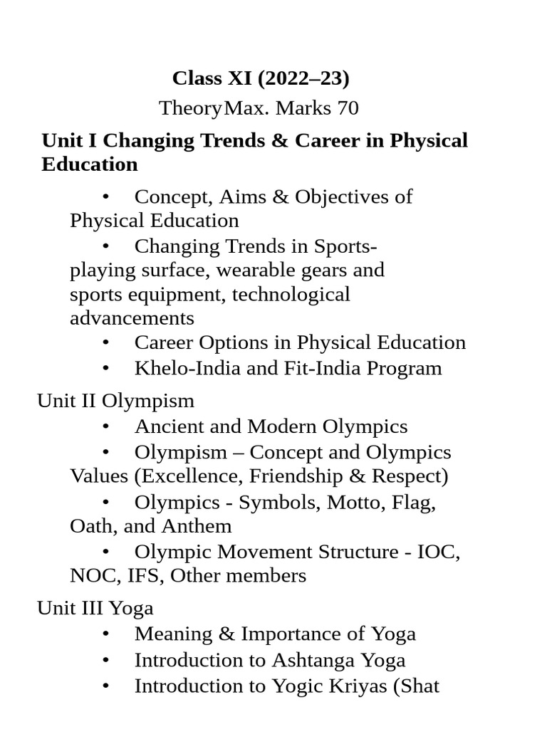 Physicaleducation Srsec 2022 23 Pdf