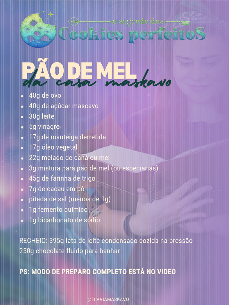 Apostila Segredos Do Cookie Perfeito - Flavia Maskavo | PDF
