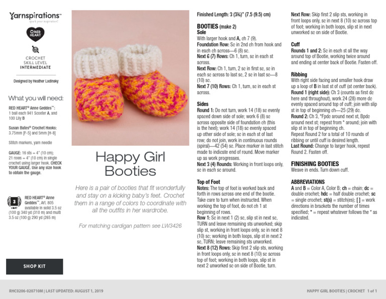 Booties | PDF