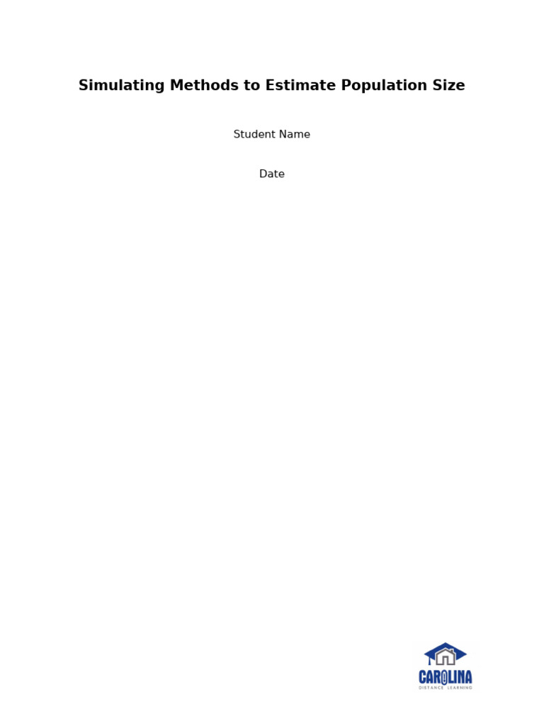 BIO 120L M8 Simulating Methods Lab Report | PDF