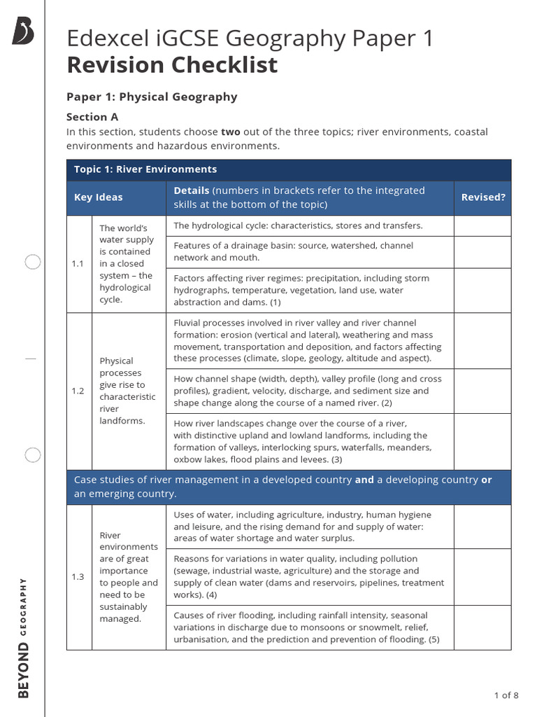 Igcse Geography Paper 1 Pdf