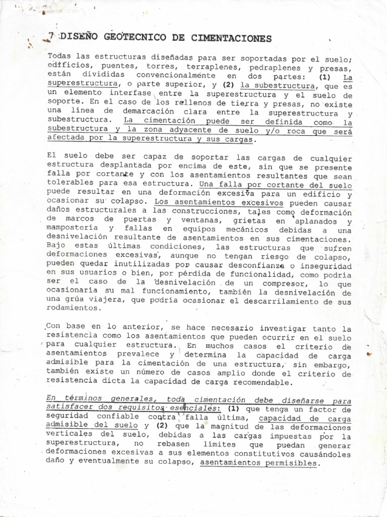 Diseño Geotécnico de Cimentaciones | PDF