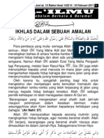 Ikhlas Dalam Amalan