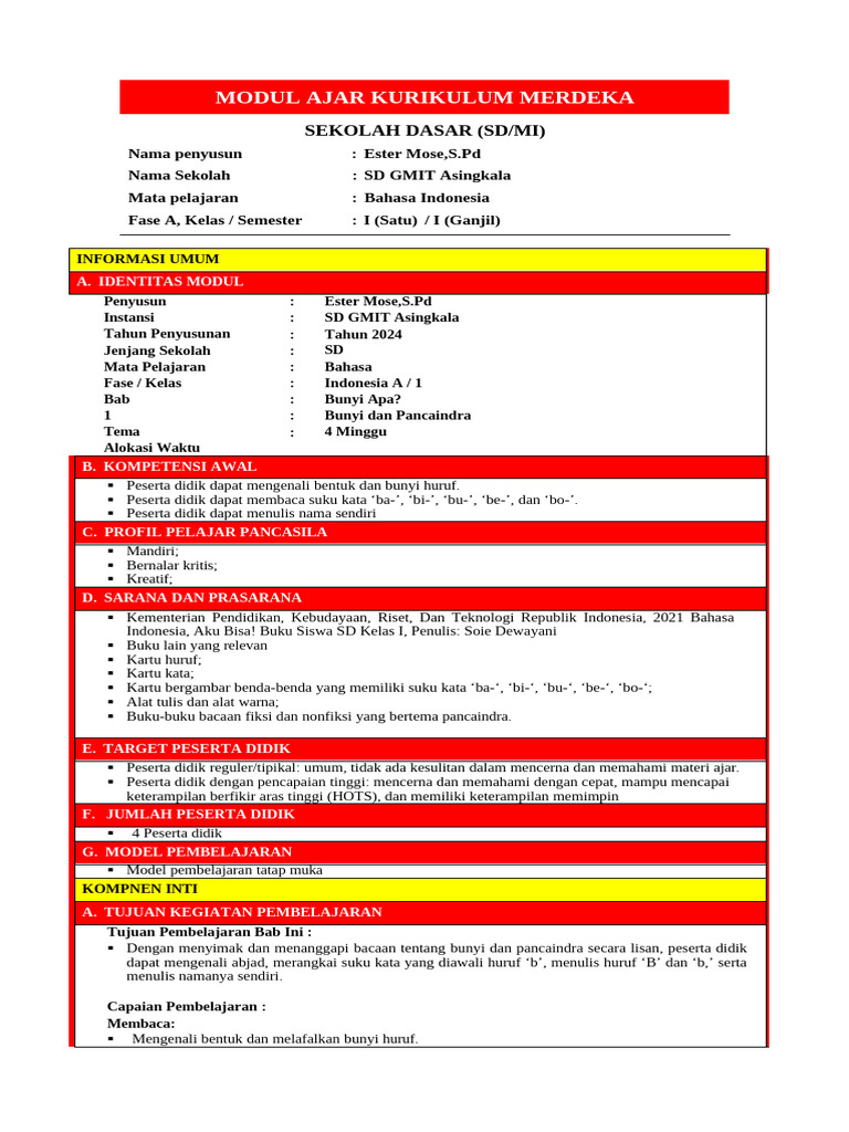 05 RPP Modul Ajar | PDF