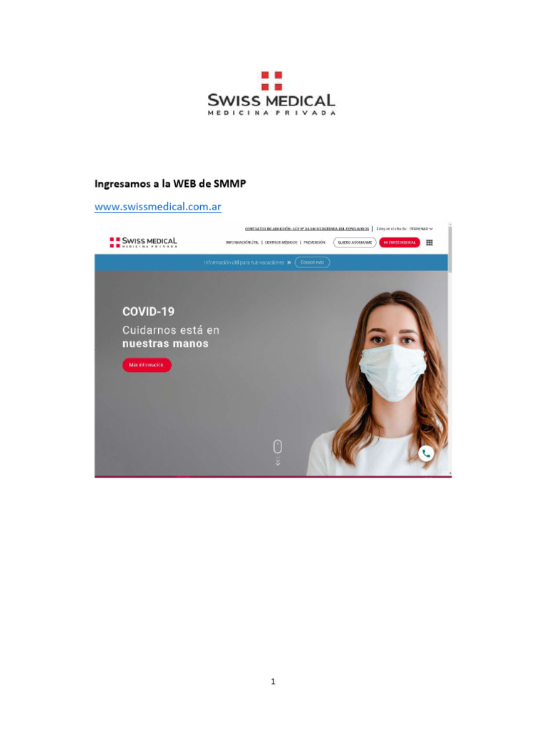 Swiss Medical - Instructivo Registracion y Validacion - Marzo 2022 | PDF