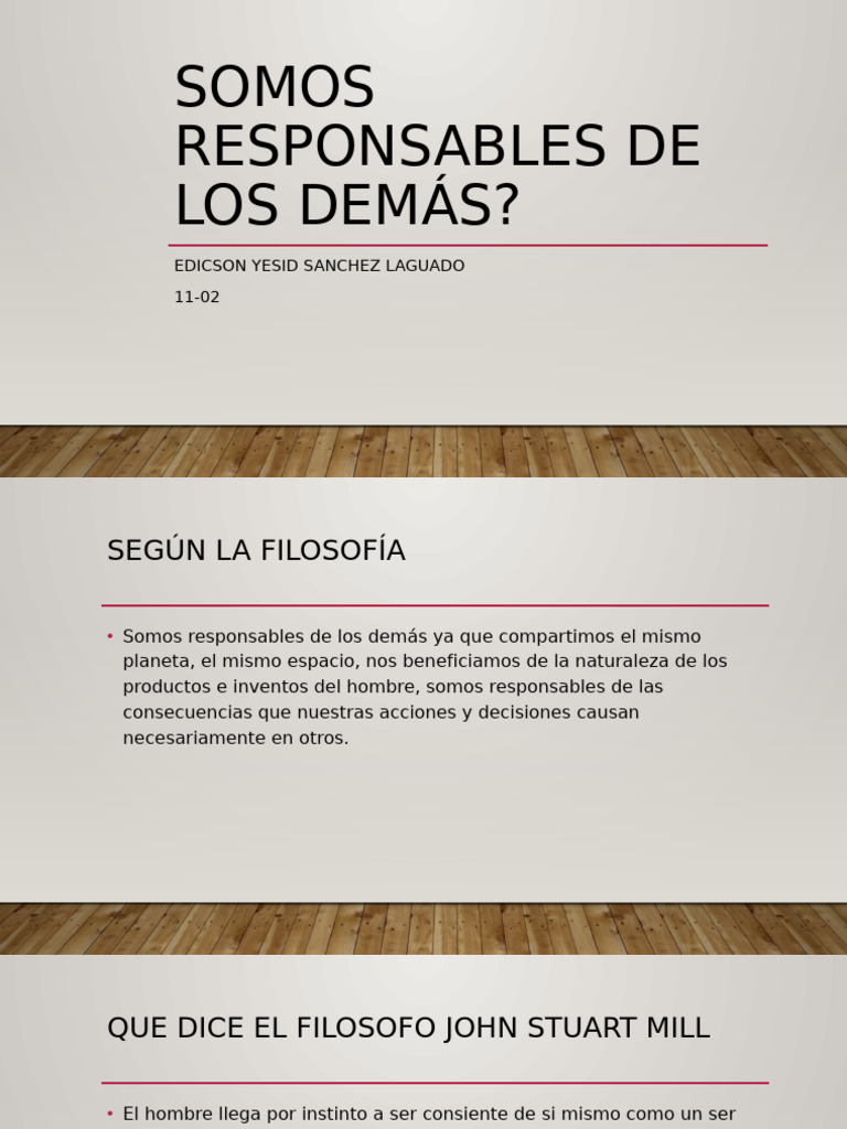 Somos Responsables de Los Demás. 1102 | PDF