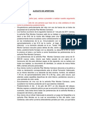 Alegato de Apertura | PDF