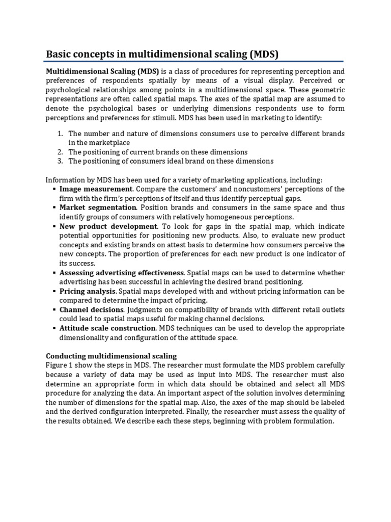 Multidimensional scaling pdf