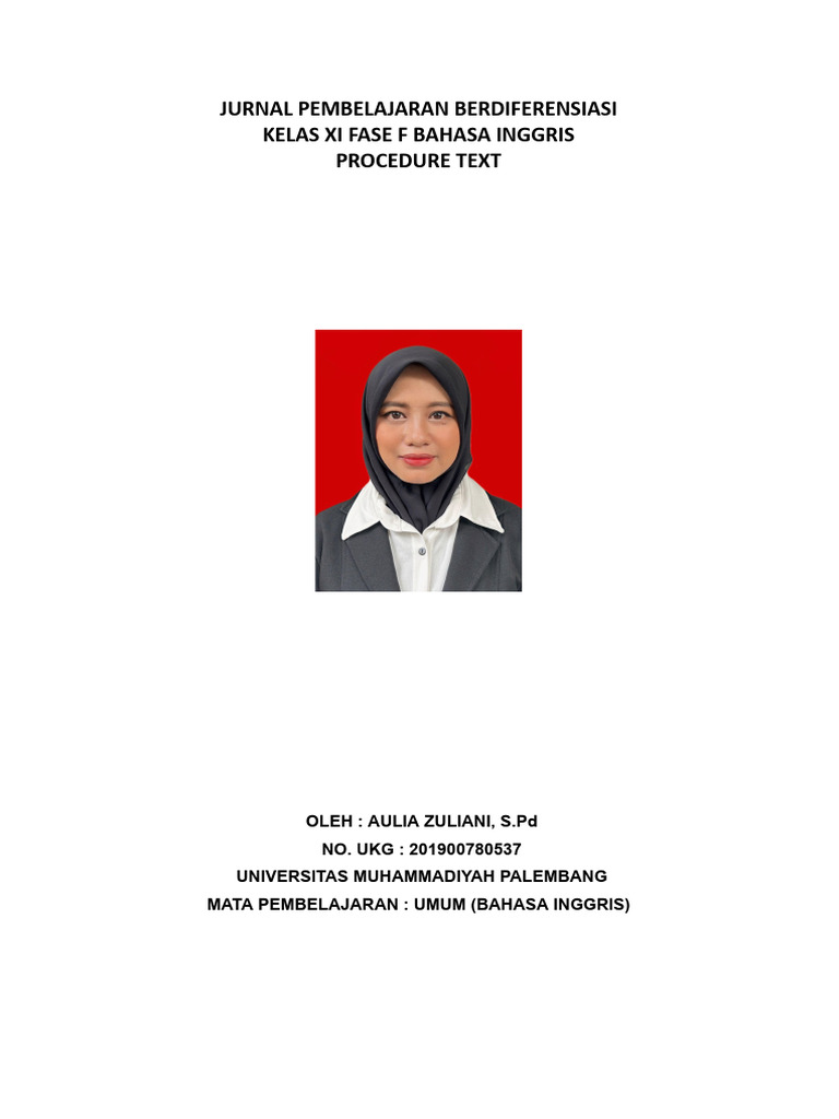 Jurnal pembelajaran berdiferensiasi modul 1 pdf