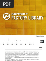 Download Kontakt Factory Library Documentation English by katzmando SN76899971 doc pdf