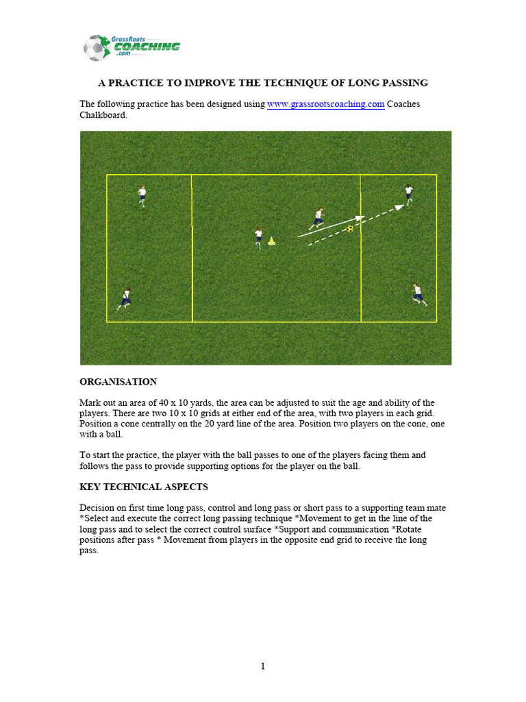 Long Passing Technique | PDF