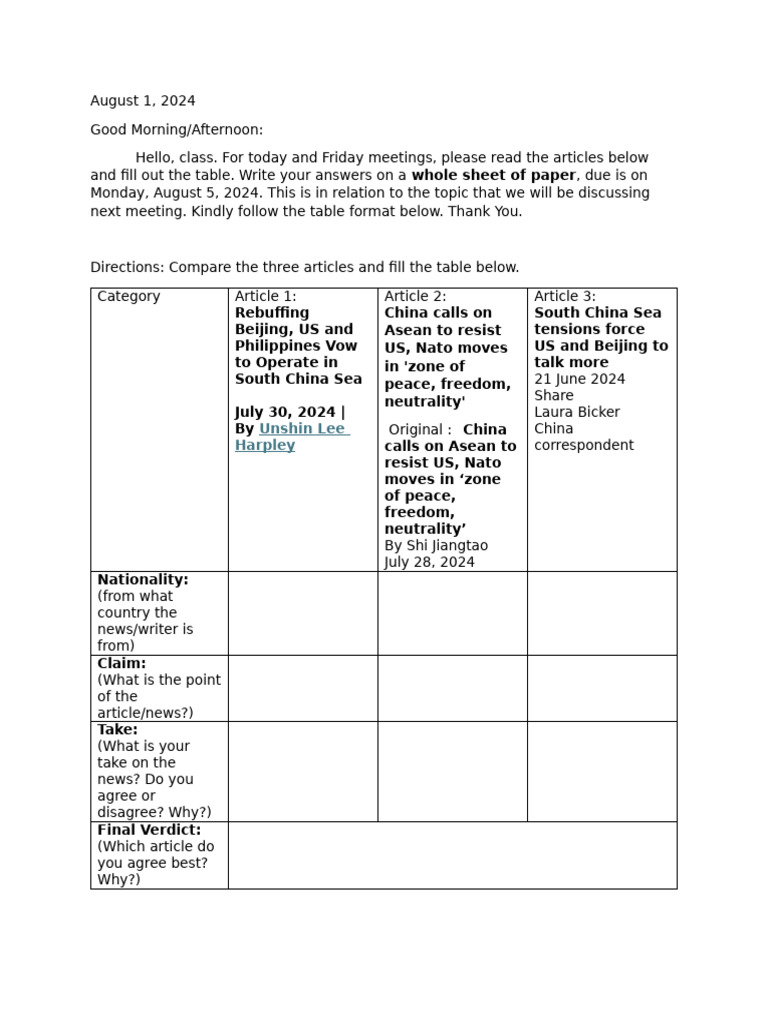 Introduction To Philosophy Activity For Thursday and Friday | PDF