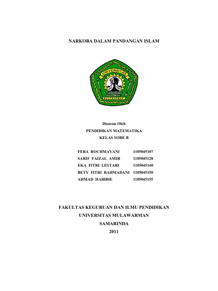 Makalah Narkoba Dalam Agama Islam Contoh Makalah