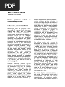 Nuestro Patrimonio Cultural Un Laberinto