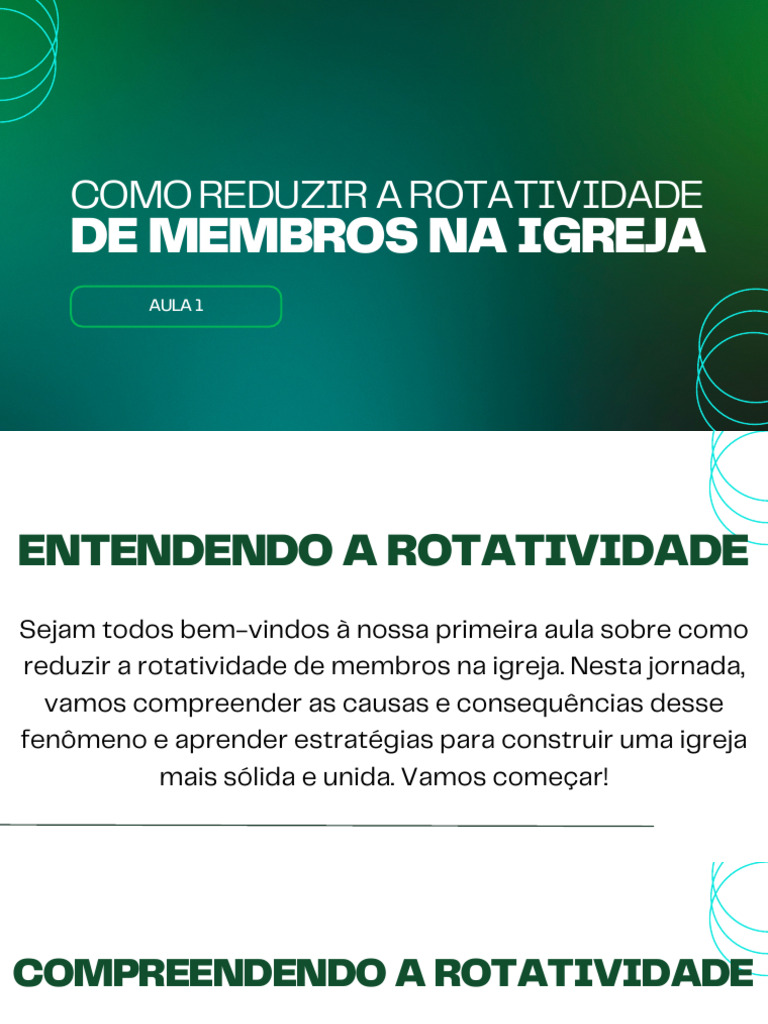 AULA 1 - Entendendo a Rotatividade | PDF
