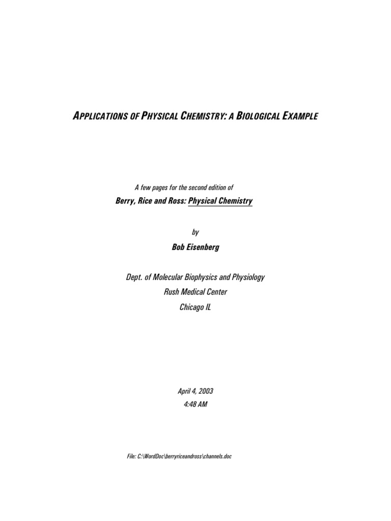 Berry Rice and Ross Channels | PDF