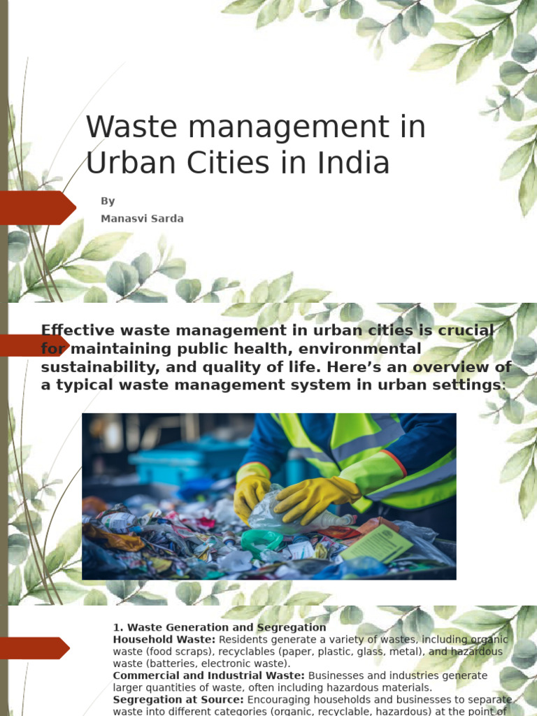 Waste Management In Urban Cities In India Pdf