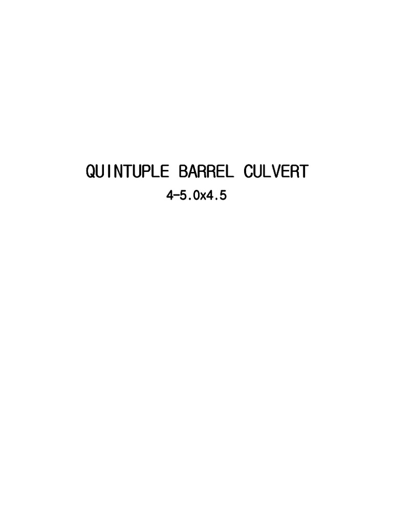 Quintuple Barrel Culvert Design Guide | PDF | Strength Of Materials ...