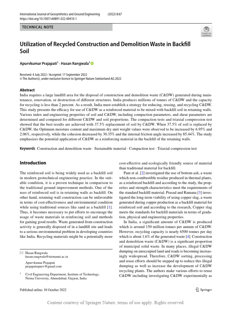 RG - Utilization of Recycled Construction and Demolition Waste in ...