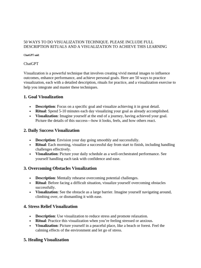 50 Ways To Do Visualization Technique | PDF