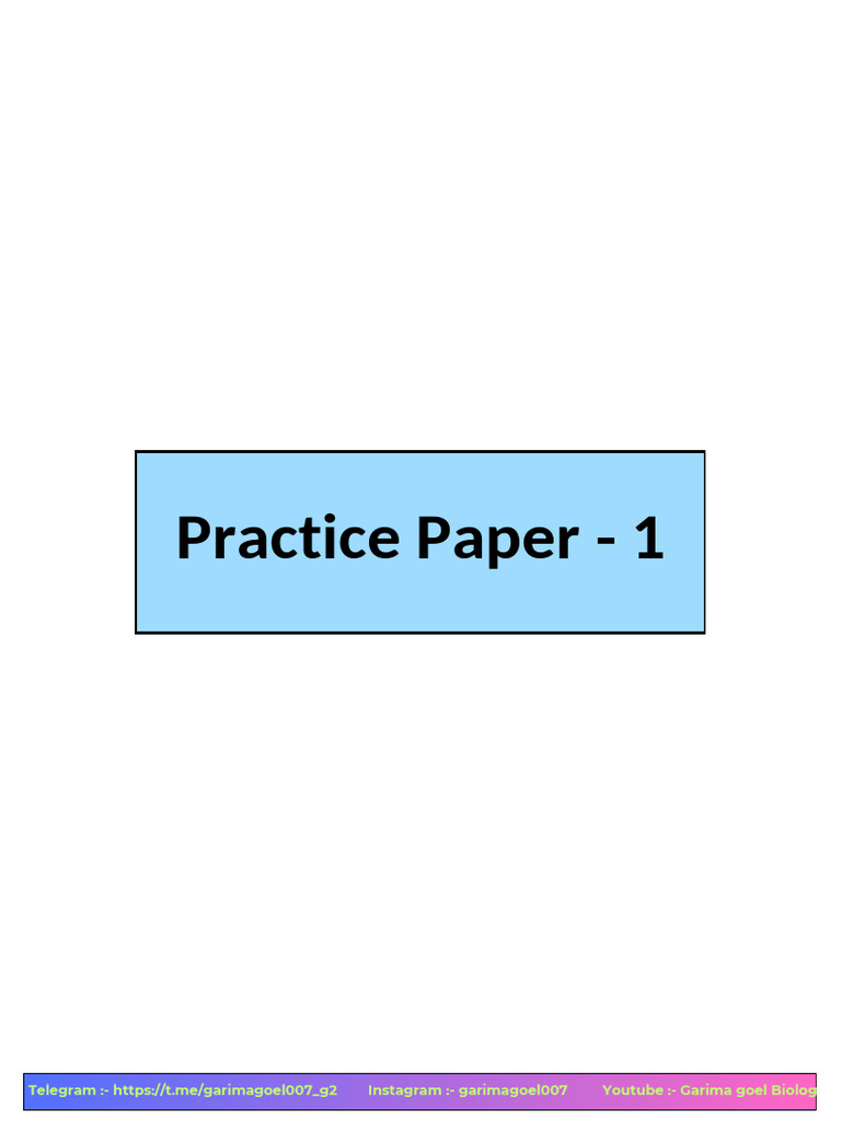 Practice Paper 1 | PDF