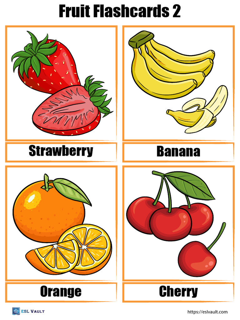 Fruit flashcards pdf 2 pdf